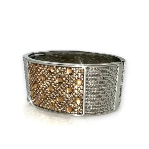 Jacquline Kent Glam Cuff Two Tone Bracelet