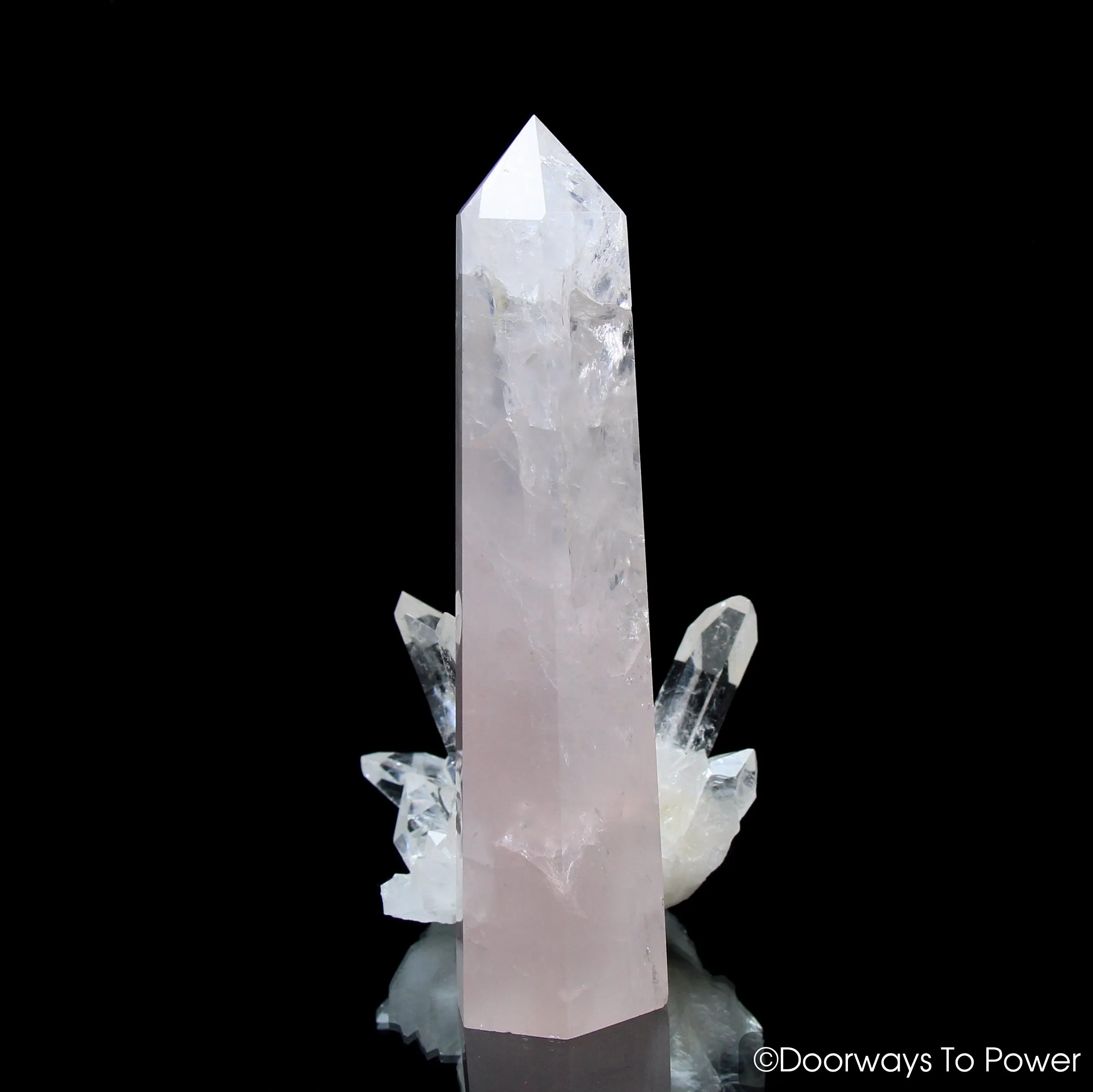 John of God Crystal Rose Quartz 'Divine Love'  Casa Crystal Generator Point