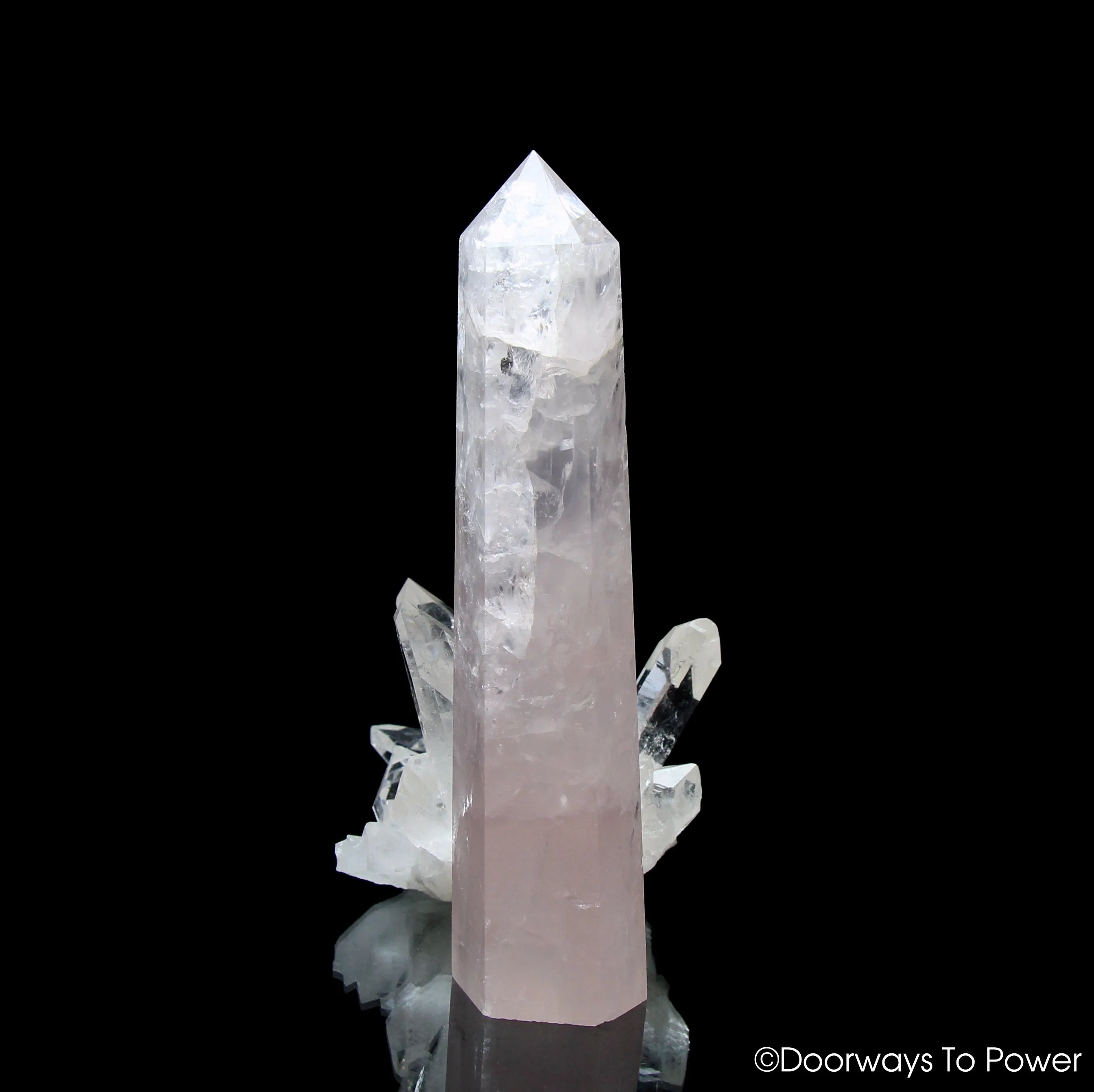 John of God Crystal Rose Quartz 'Divine Love'  Casa Crystal Generator Point