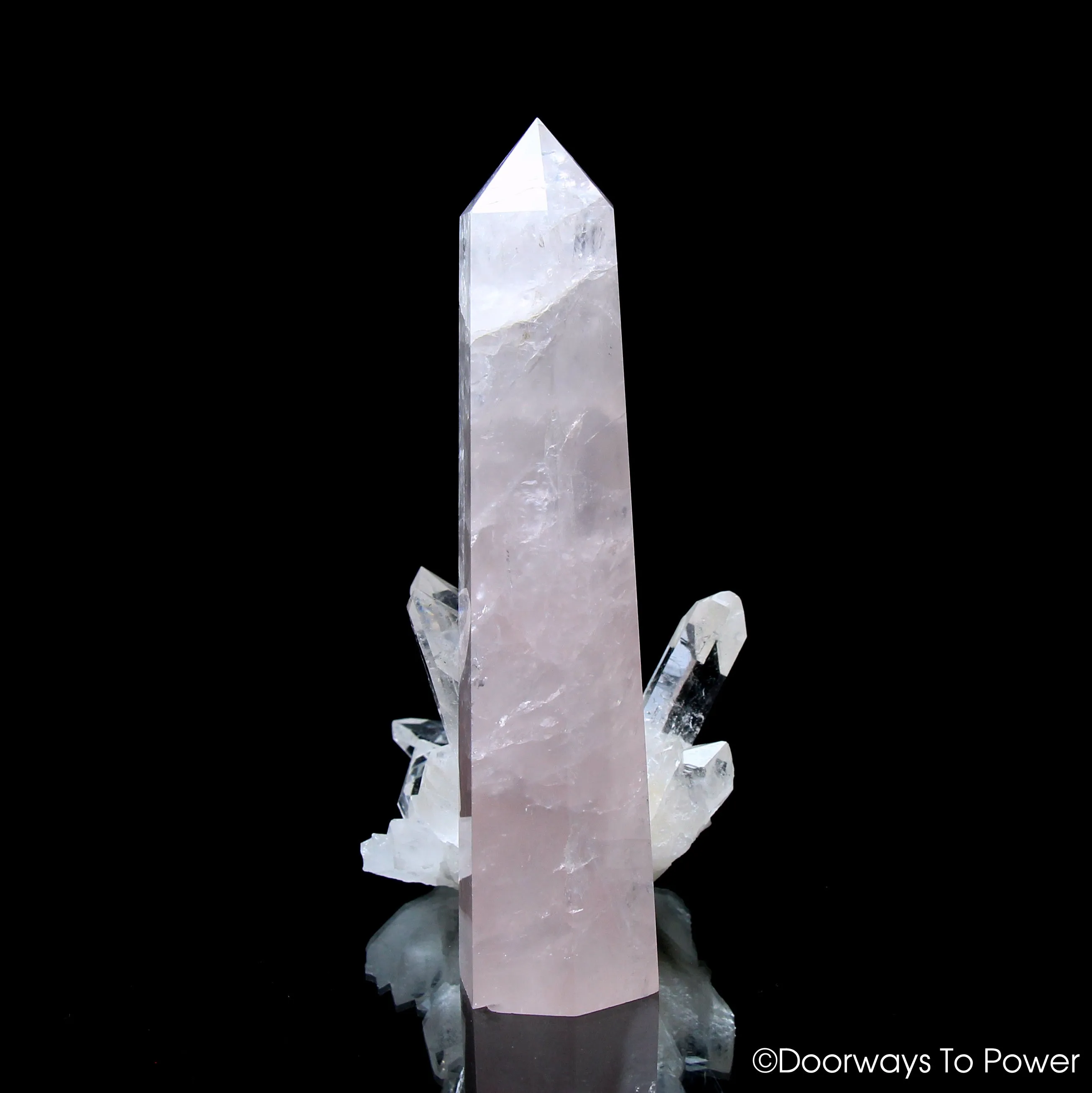 John of God Crystal Rose Quartz 'Divine Love'  Casa Crystal Generator Point