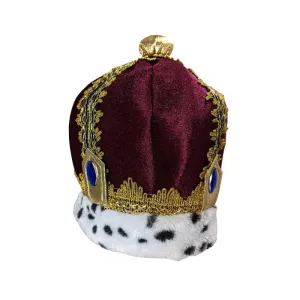 King Hat with Gold Braid and Crystals