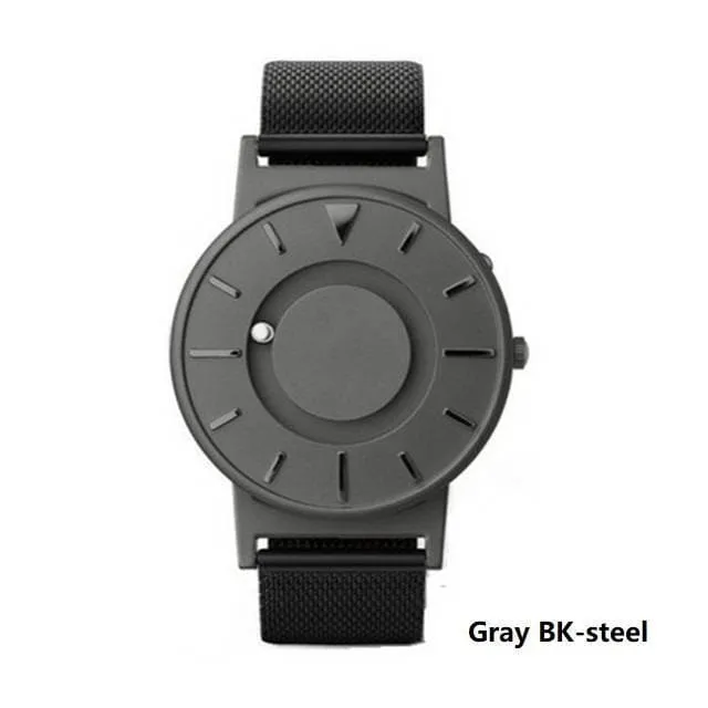 Mesh Quartz Watch without Numerals