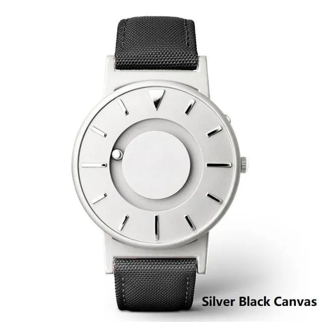 Mesh Quartz Watch without Numerals