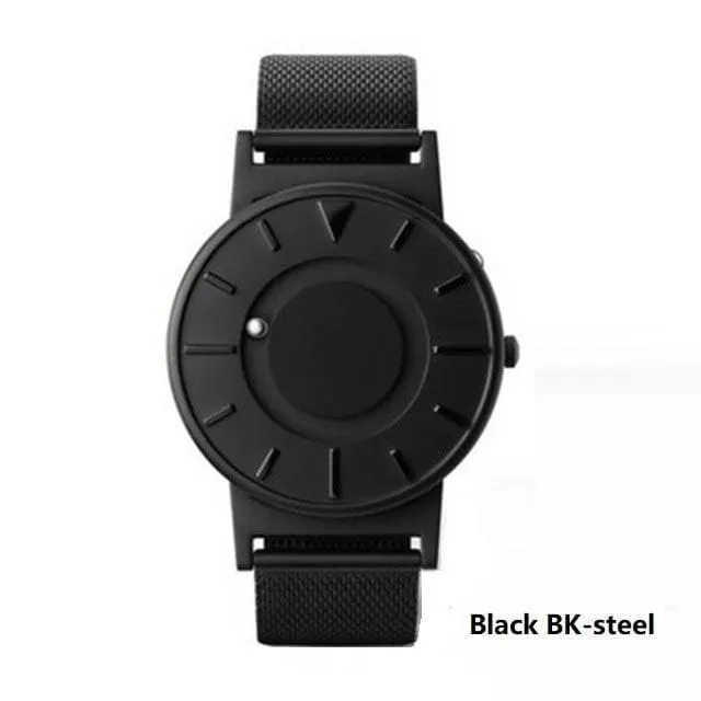 Mesh Quartz Watch without Numerals