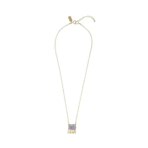 Mini Tanzanite Olakira Necklace With Chain Tassels - LAVENDER TANZANITE