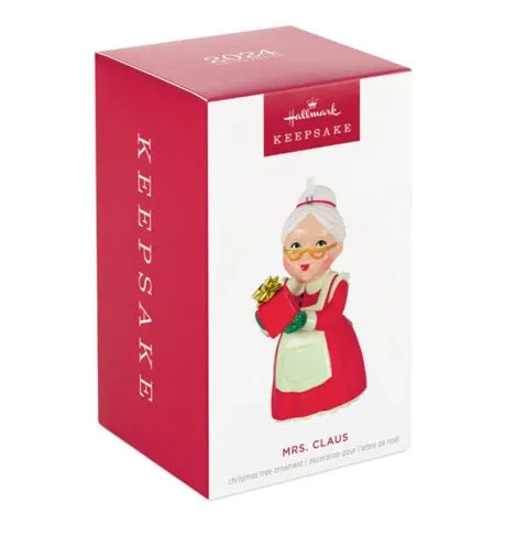 Mrs. Claus Porcelain Ornament