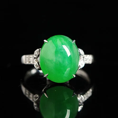 Natural Jade Ring Jadeite Gold Ring RG27