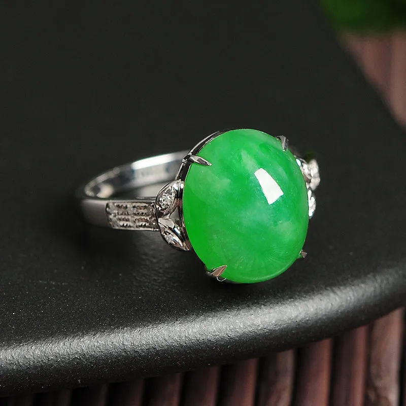 Natural Jade Ring Jadeite Gold Ring RG27