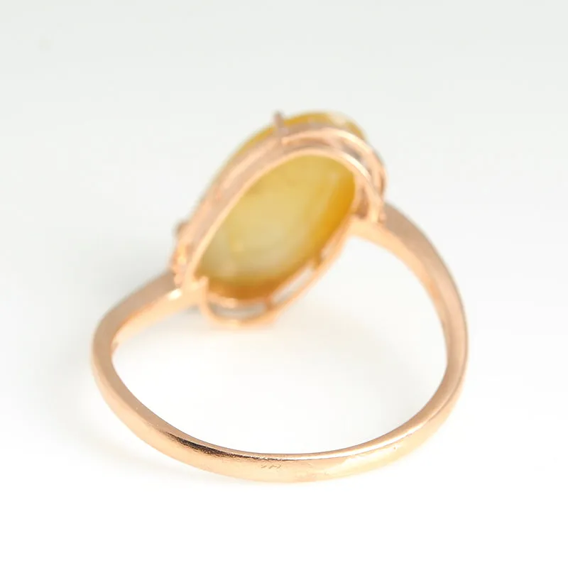 Natural Jade Ring Jadeite Gold Ring RG85