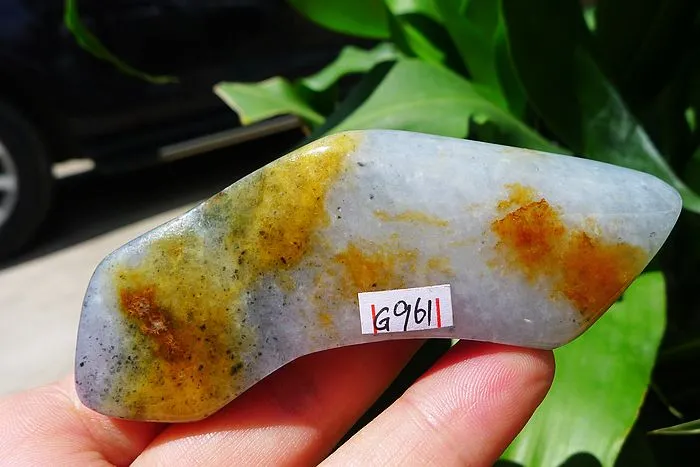 Natural Jade Rough Jadeite Raw (69g,9.2X3.1X1.2cm)