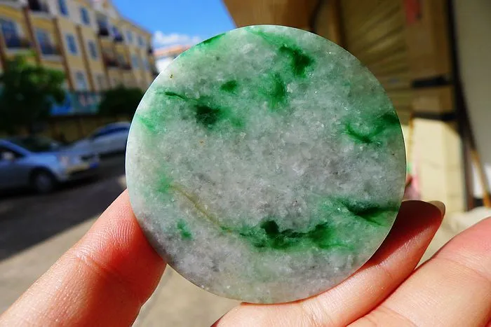 Natural Jade Rough Jadeite Raw (94g,5.5X1.15cm)