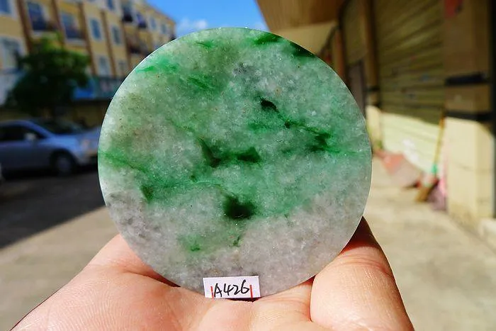 Natural Jade Rough Jadeite Raw (94g,5.5X1.15cm)