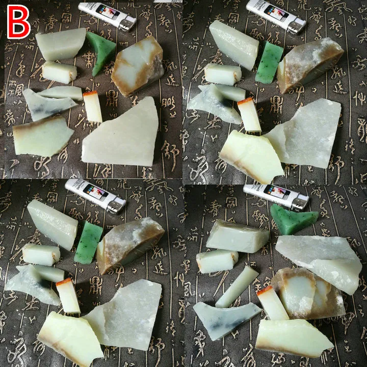 Natural KunLun & Siberian Russia Jade Rough Nephrite Remains