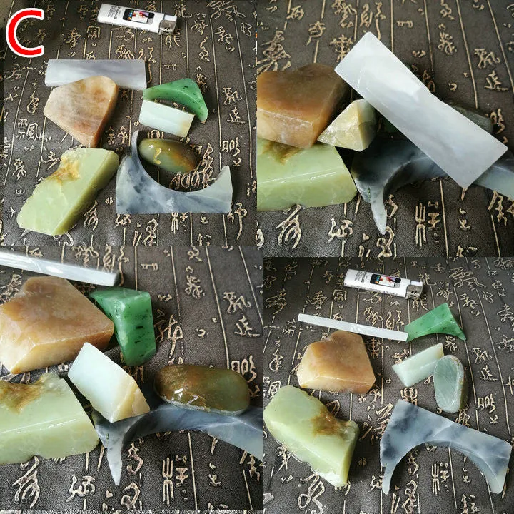 Natural KunLun & Siberian Russia Jade Rough Nephrite Remains