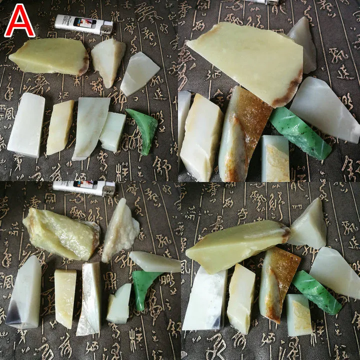 Natural KunLun & Siberian Russia Jade Rough Nephrite Remains