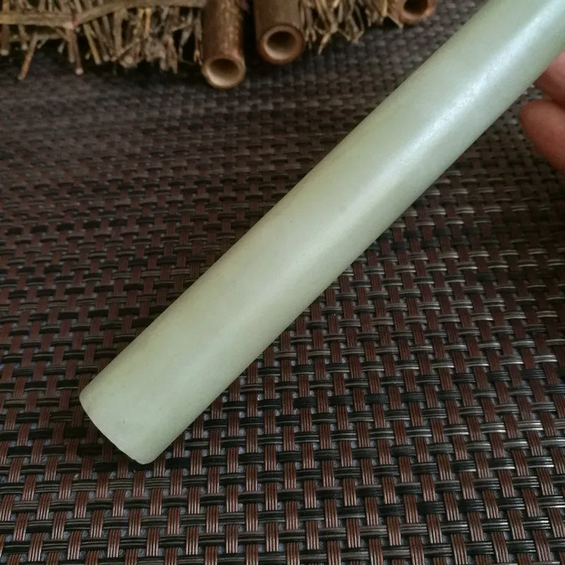 Natural Kunlun Jade Rough Nephrite Raw (176g,16X2.1cm)