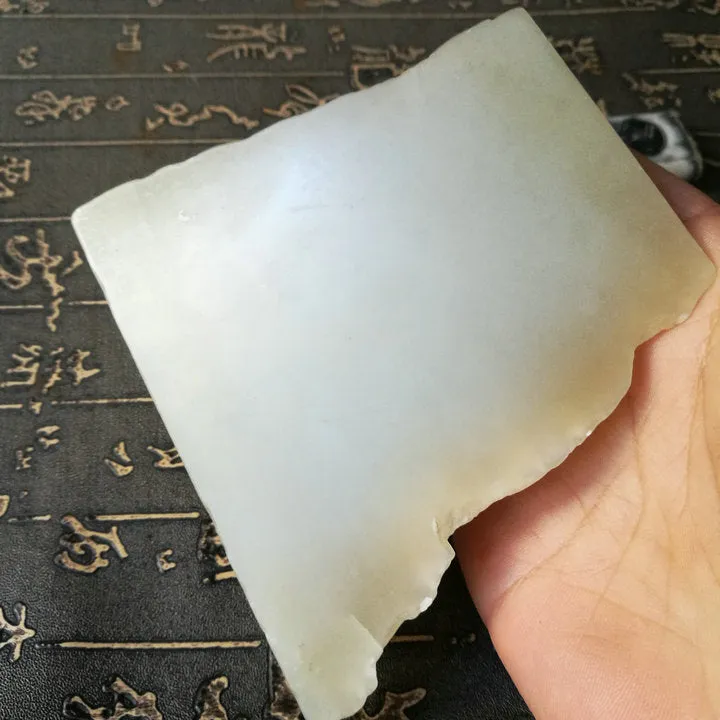 Natural Kunlun Jade Rough Nephrite Raw (414g, 10.5X9X5.5X4cm)