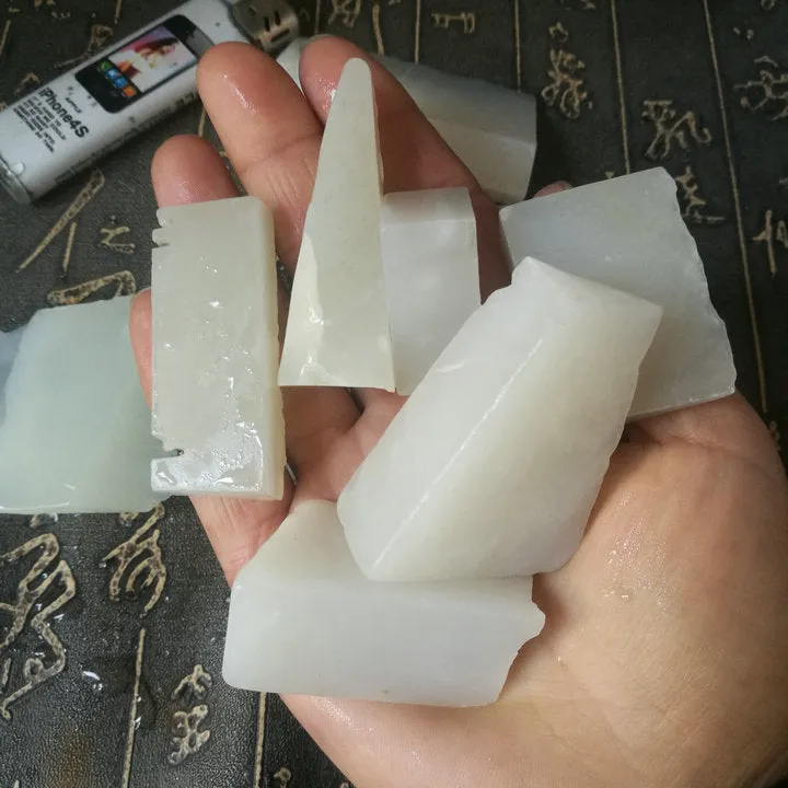 Natural Kunlun Jade Rough Nephrite Remains Around 350g