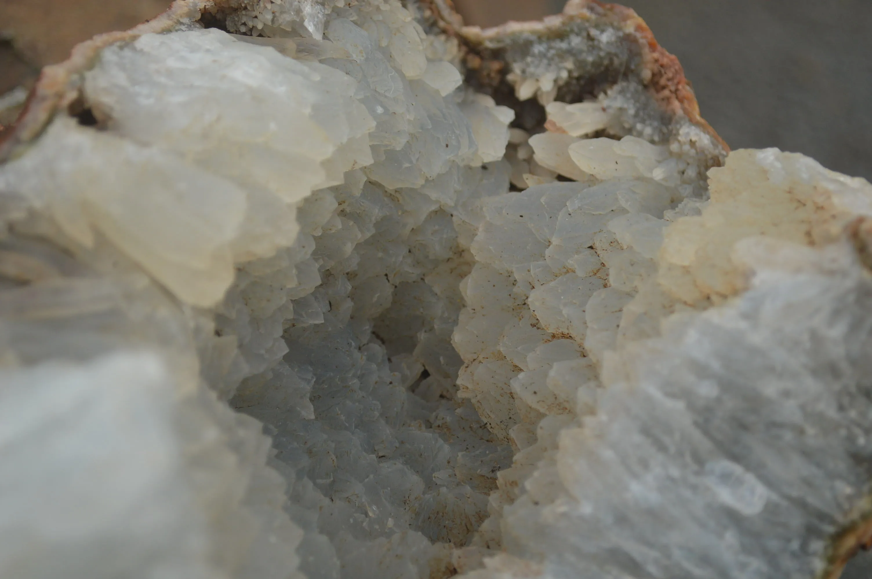 Natural Quartz Crystal Centred Geode Specimen x 1 From Zululand, South Africa