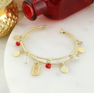 Ohio State Logo Gold Cuff Bracelet