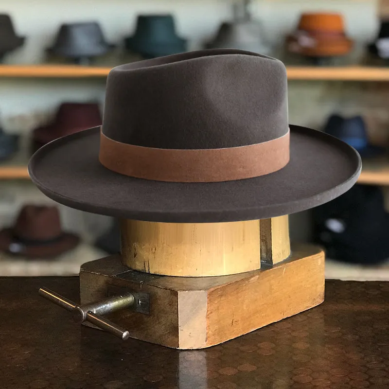 Old-World City Lights Felt Fedora