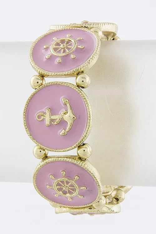 Out of Stock - Pink Anchor Bracelet