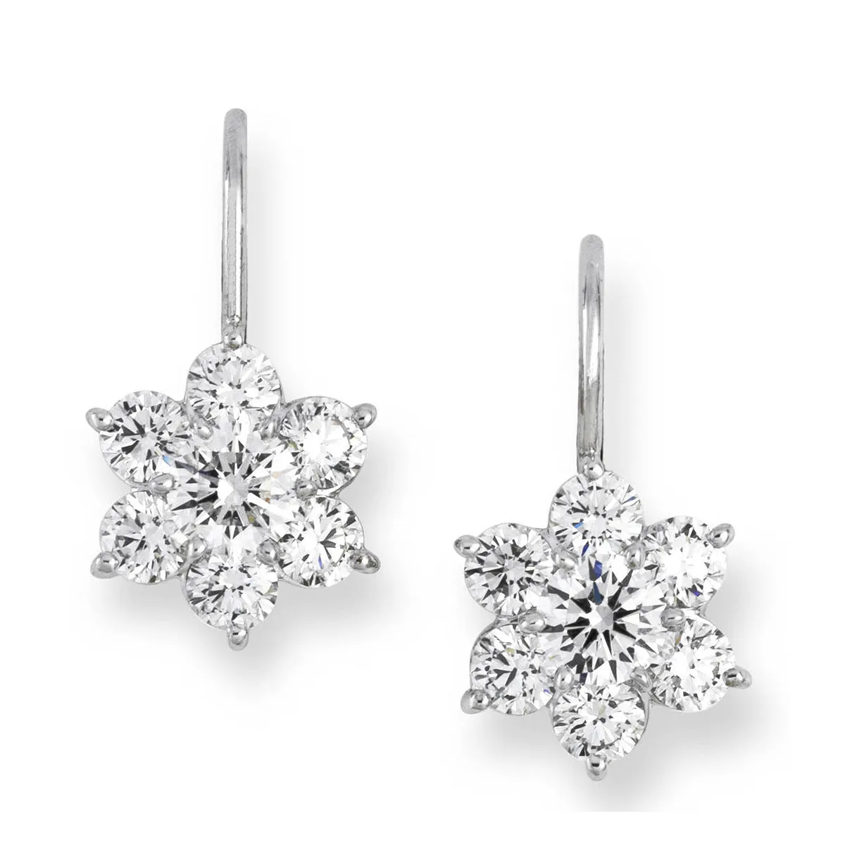 Platinum Diamond Drop Earrings