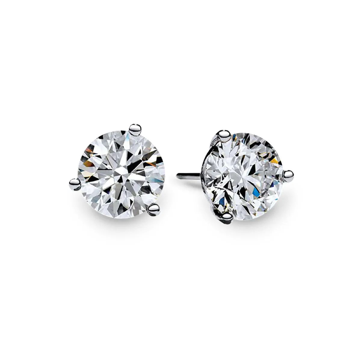 Platinum Fire and Ice Diamond Earrings