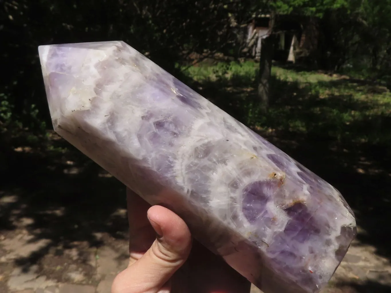 Polished Extra Large Dream Amethyst Point x 1 From Madagascar