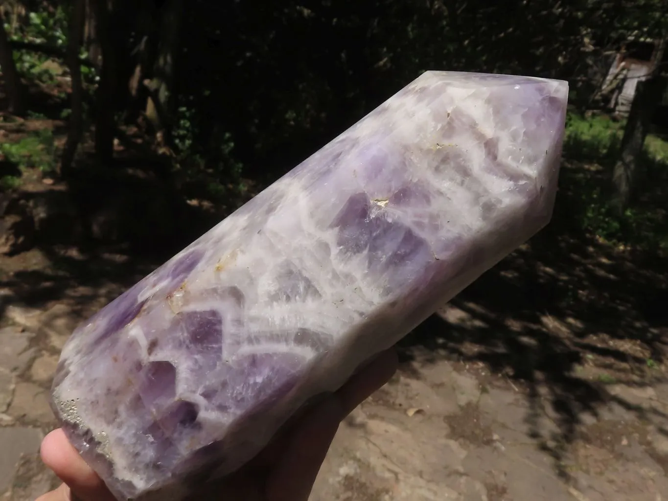 Polished Extra Large Dream Amethyst Point x 1 From Madagascar