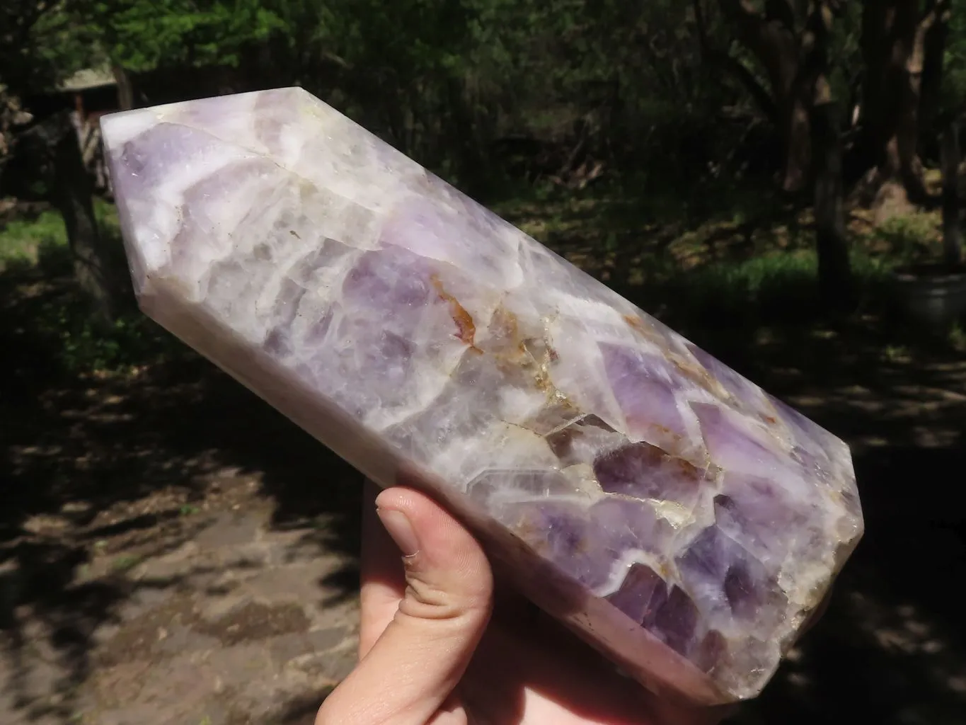 Polished Extra Large Dream Amethyst Point x 1 From Madagascar