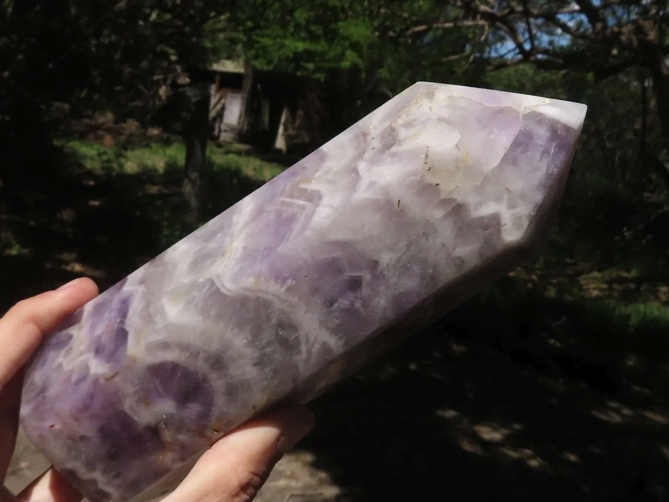 Polished Extra Large Dream Amethyst Point x 1 From Madagascar