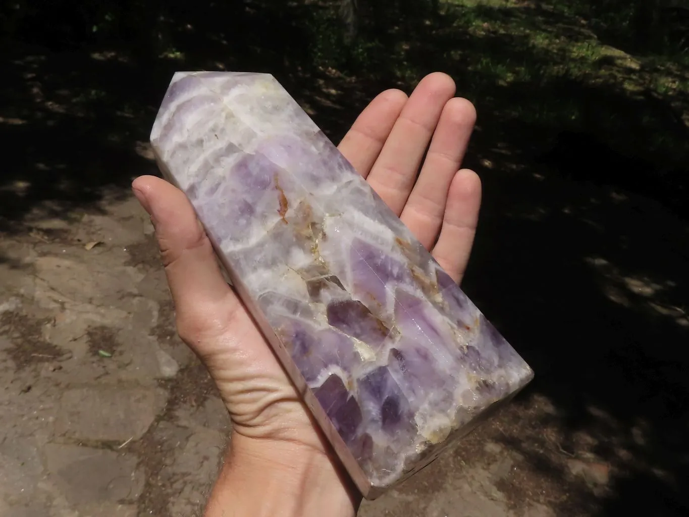 Polished Extra Large Dream Amethyst Point x 1 From Madagascar