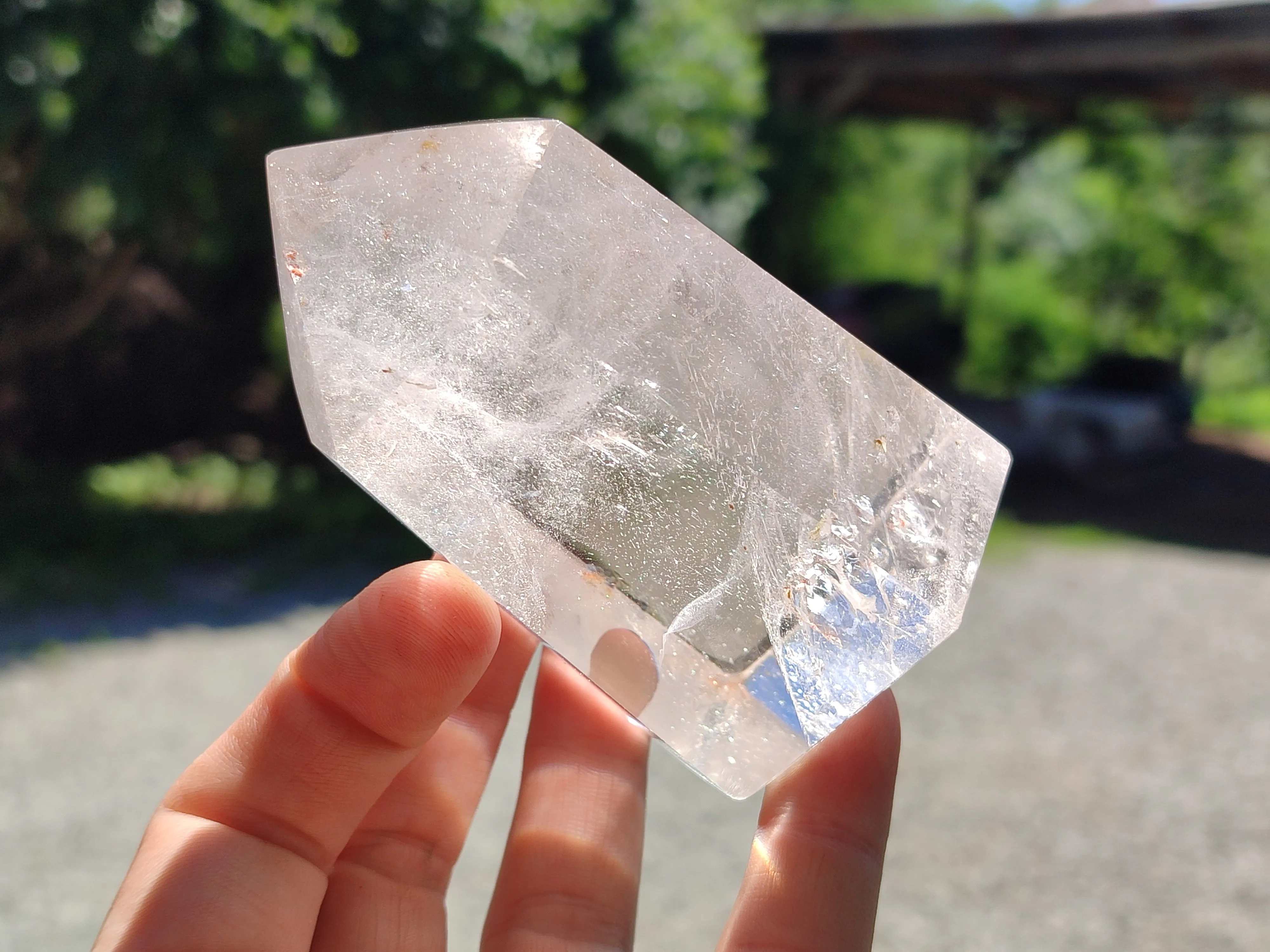 Polished Mixed Quartz Crystals x 6 From Madagascar