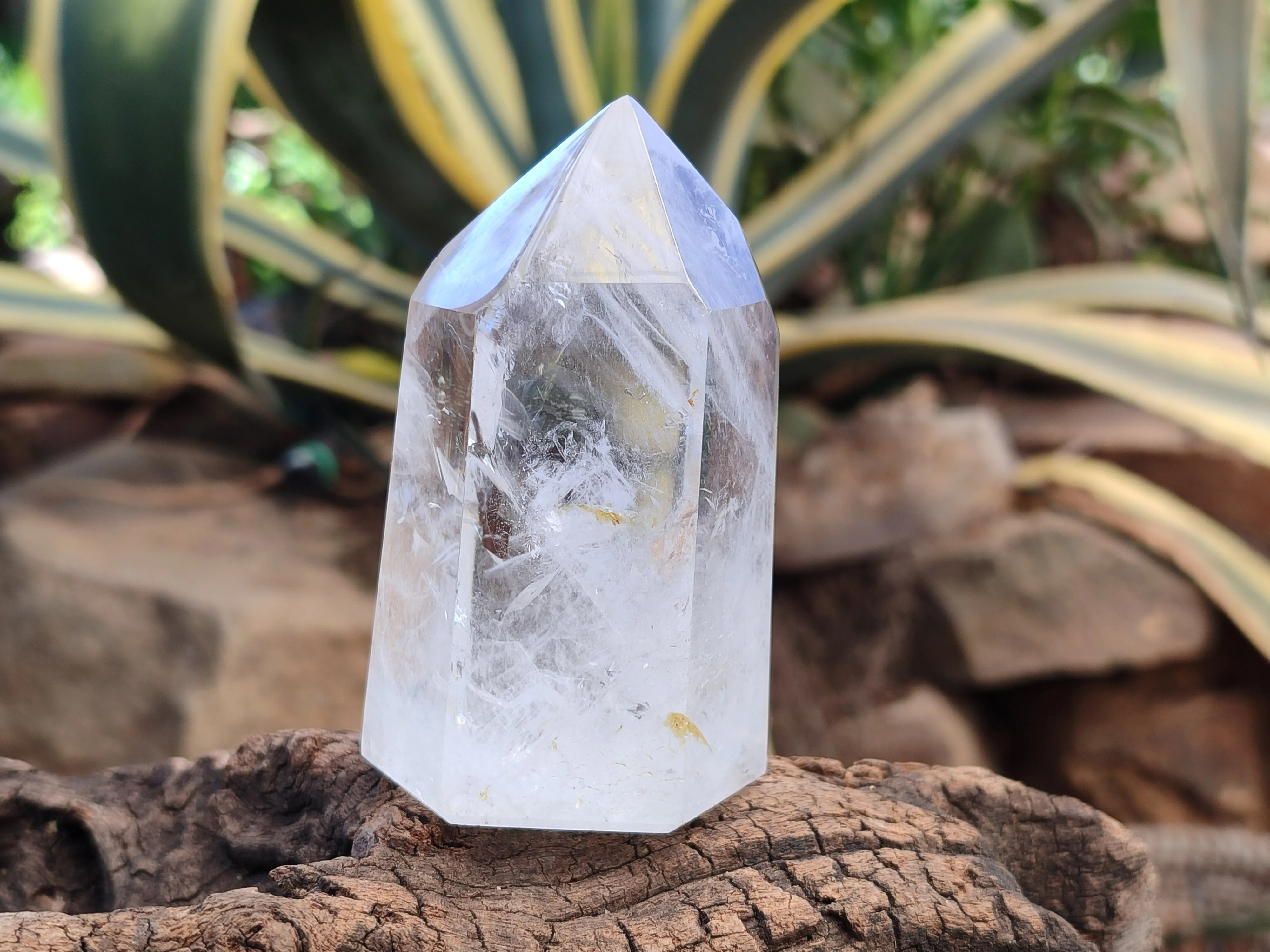 Polished Mixed Quartz Crystals x 6 From Madagascar