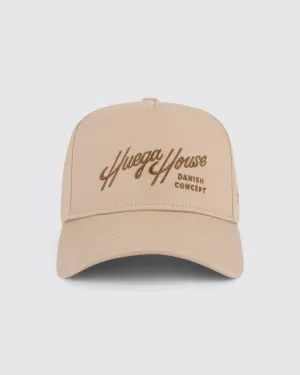 Retro Script | Khaki & Brown Hat