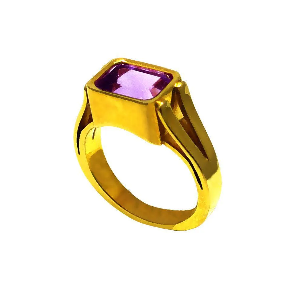 Ring in 18k Gold with Amethyst (B-46)