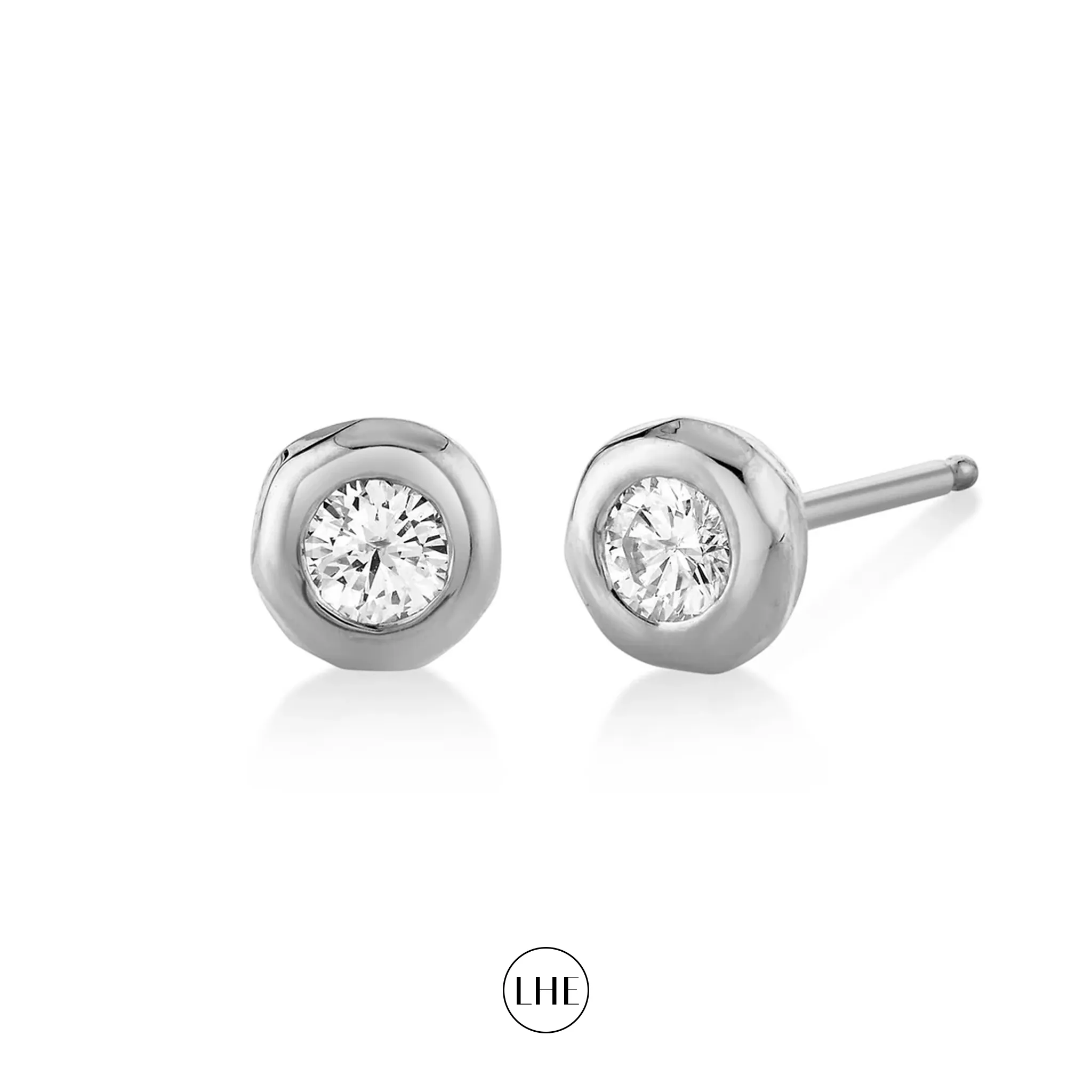 River Round Diamond Stud