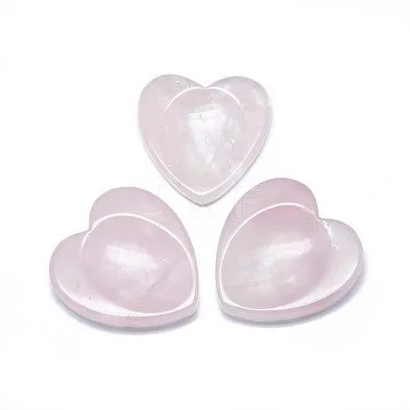 Rose Quartz Heart Worry Stone for Emotional Trauma