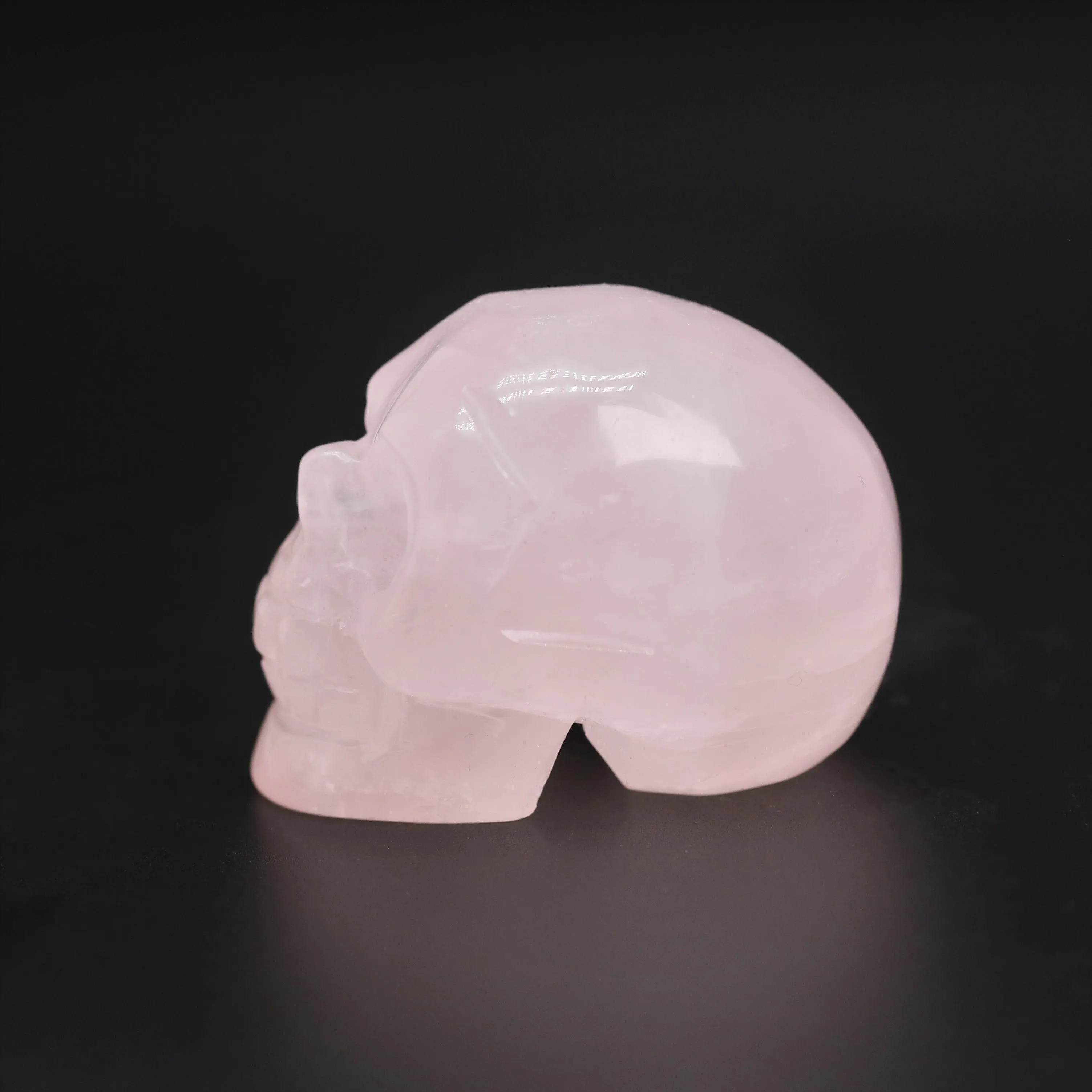 Rose quartz skull