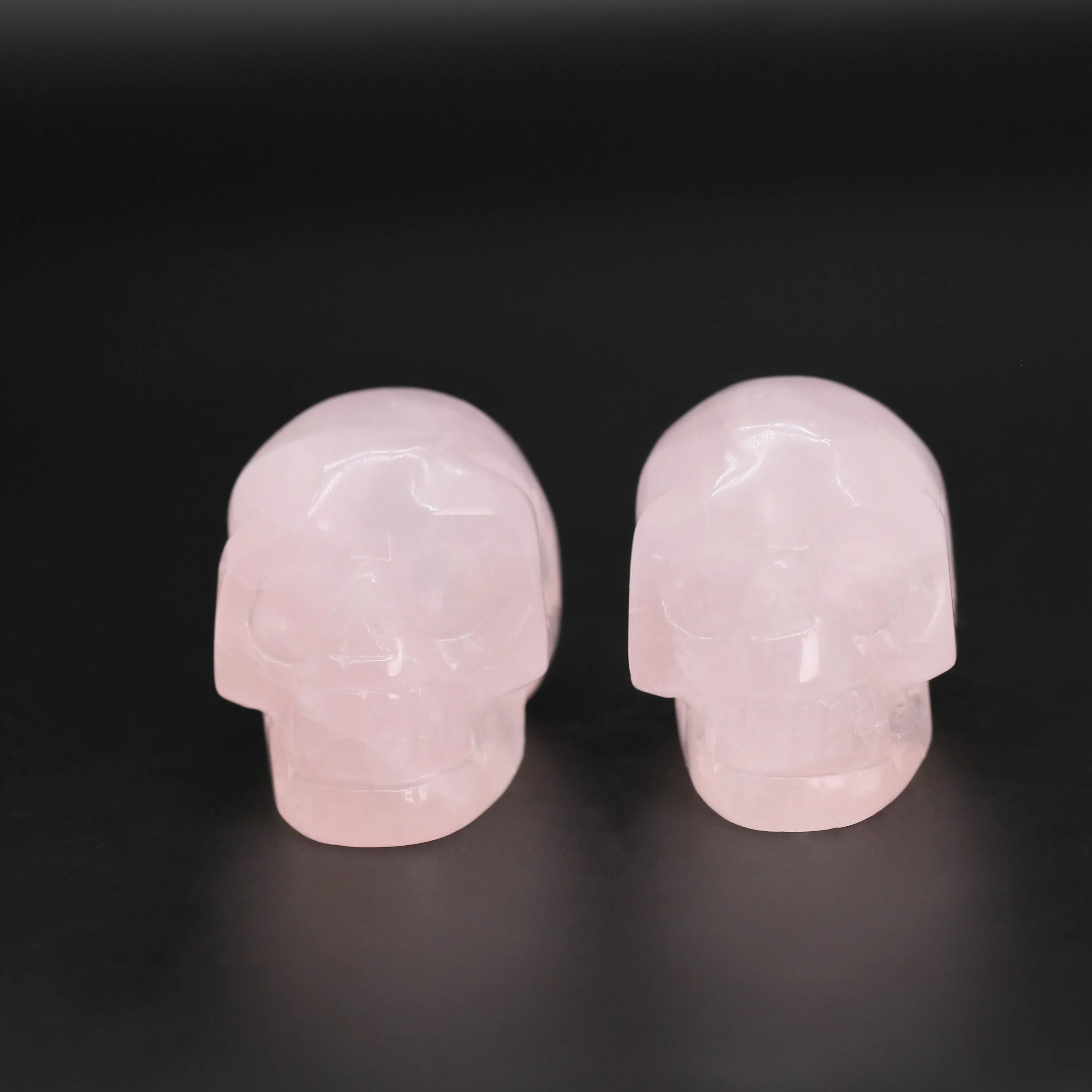 Rose quartz skull