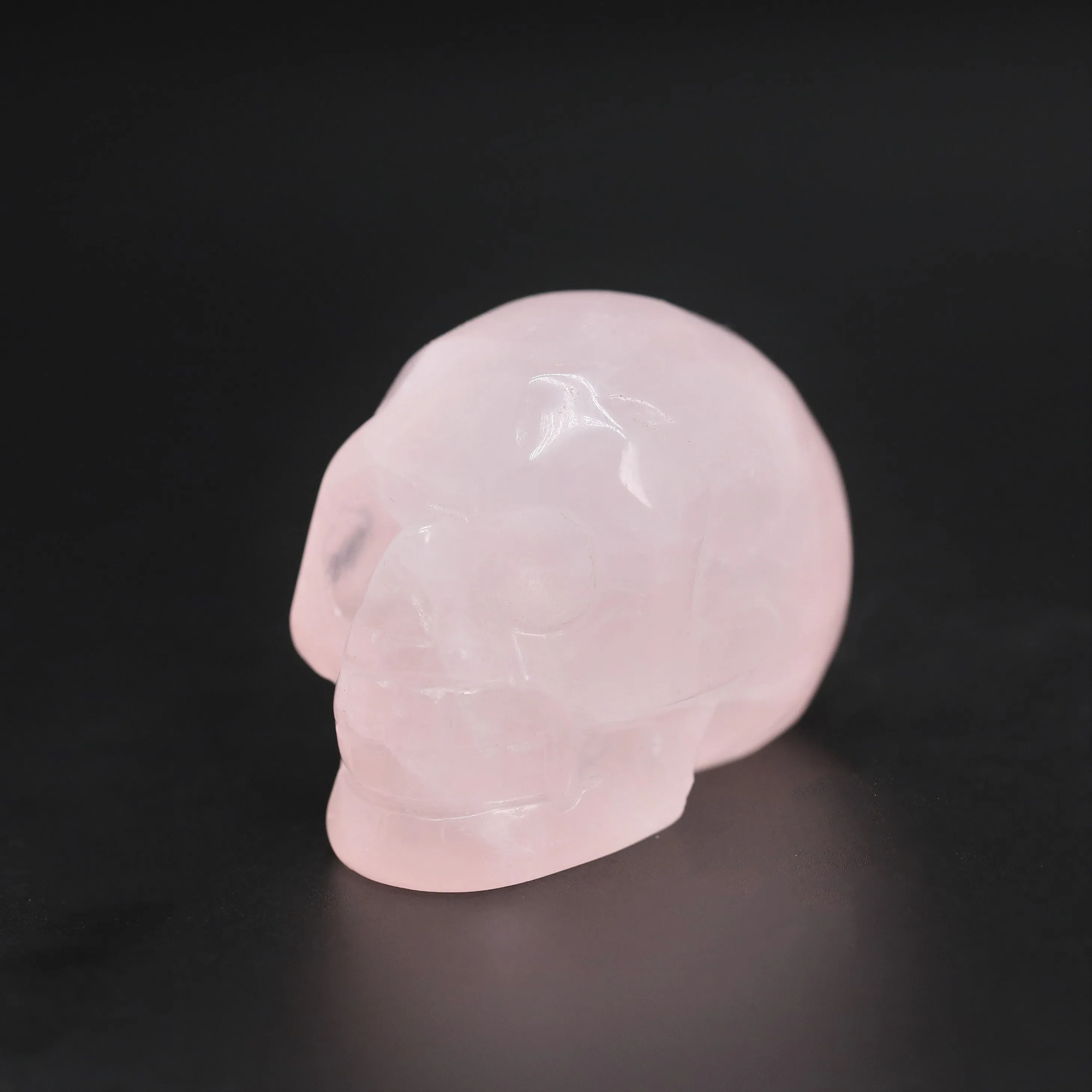 Rose quartz skull