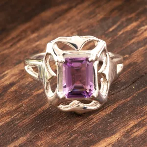 Silver and Amethyst Ring - Reverie | NOVICA