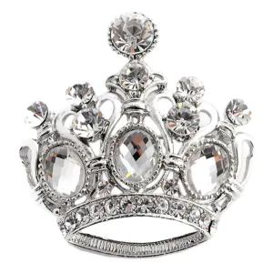 Silver Crown Brooch