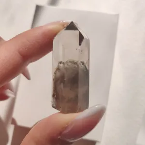 Smoky Garden Quartz Point, Lodolite Point (#2G)