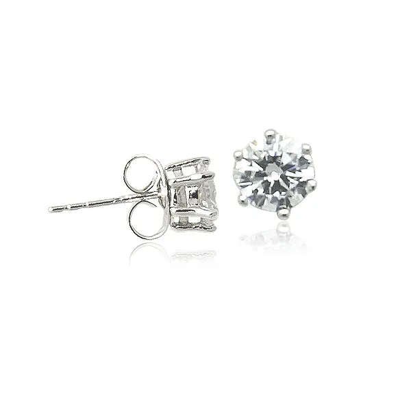 Solitaire Cubic Zirconia Earring