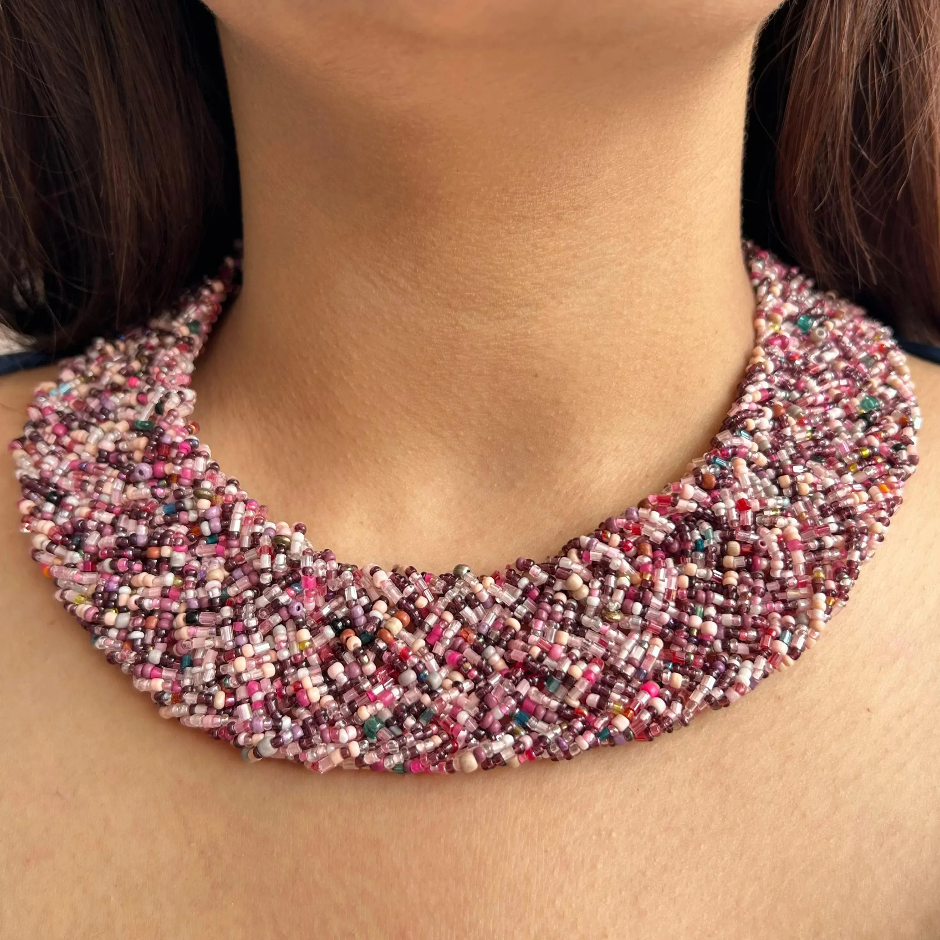 TFC Boho Meshed Grace Beaded Necklace