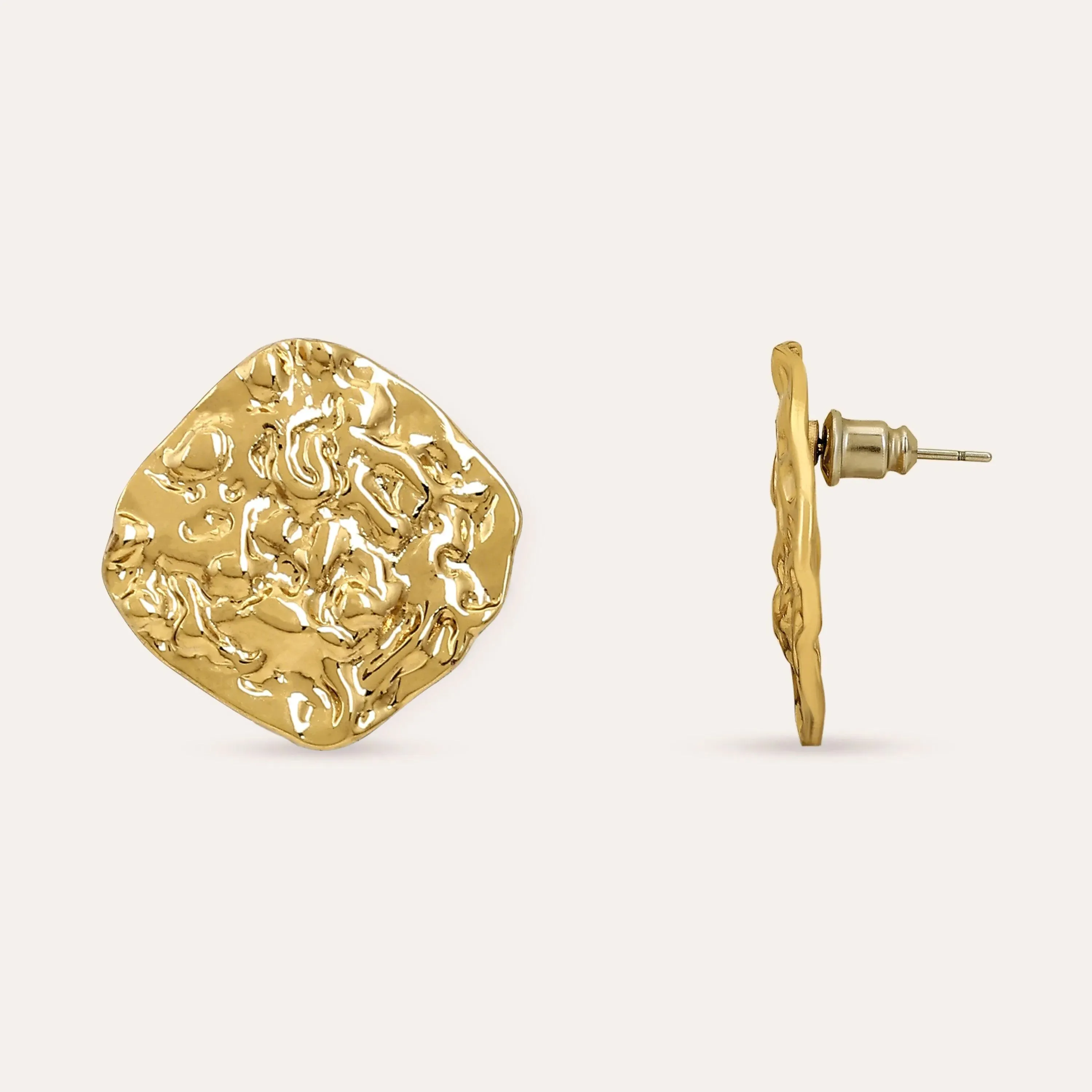 TFC Italian Luxury Gold Plated Stud Earrings