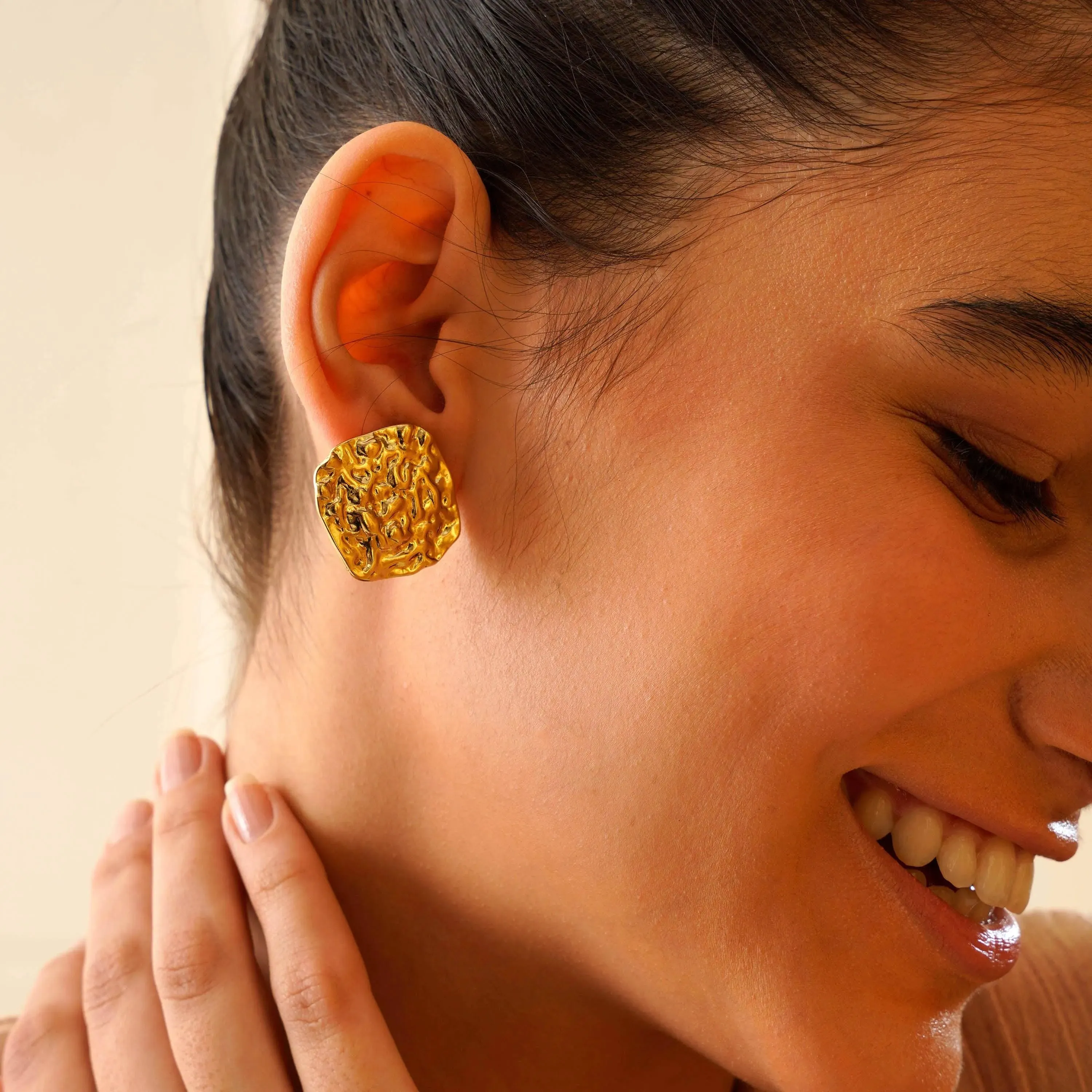 TFC Italian Luxury Gold Plated Stud Earrings