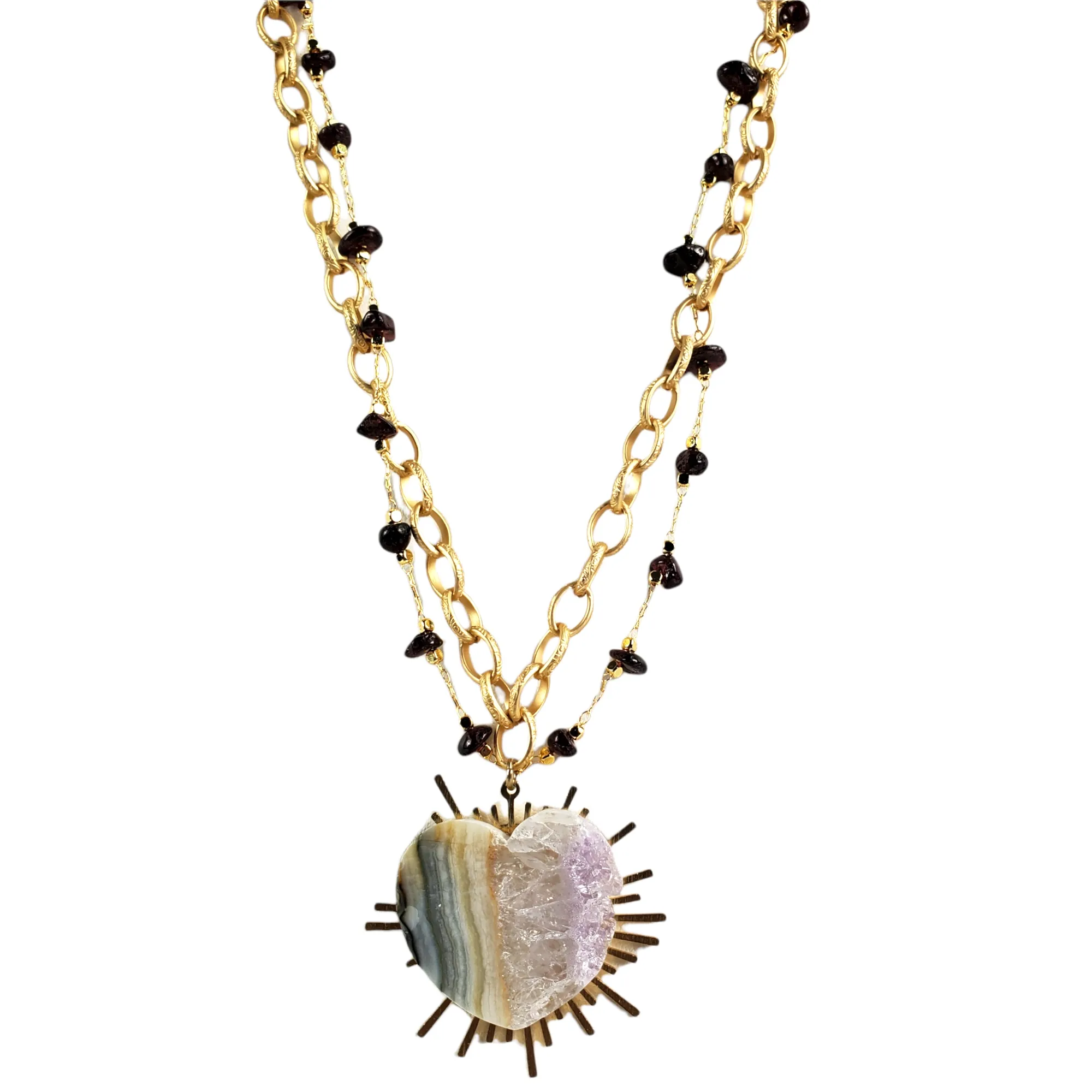 The Deliah Amethyst Stalactite Heart Collection